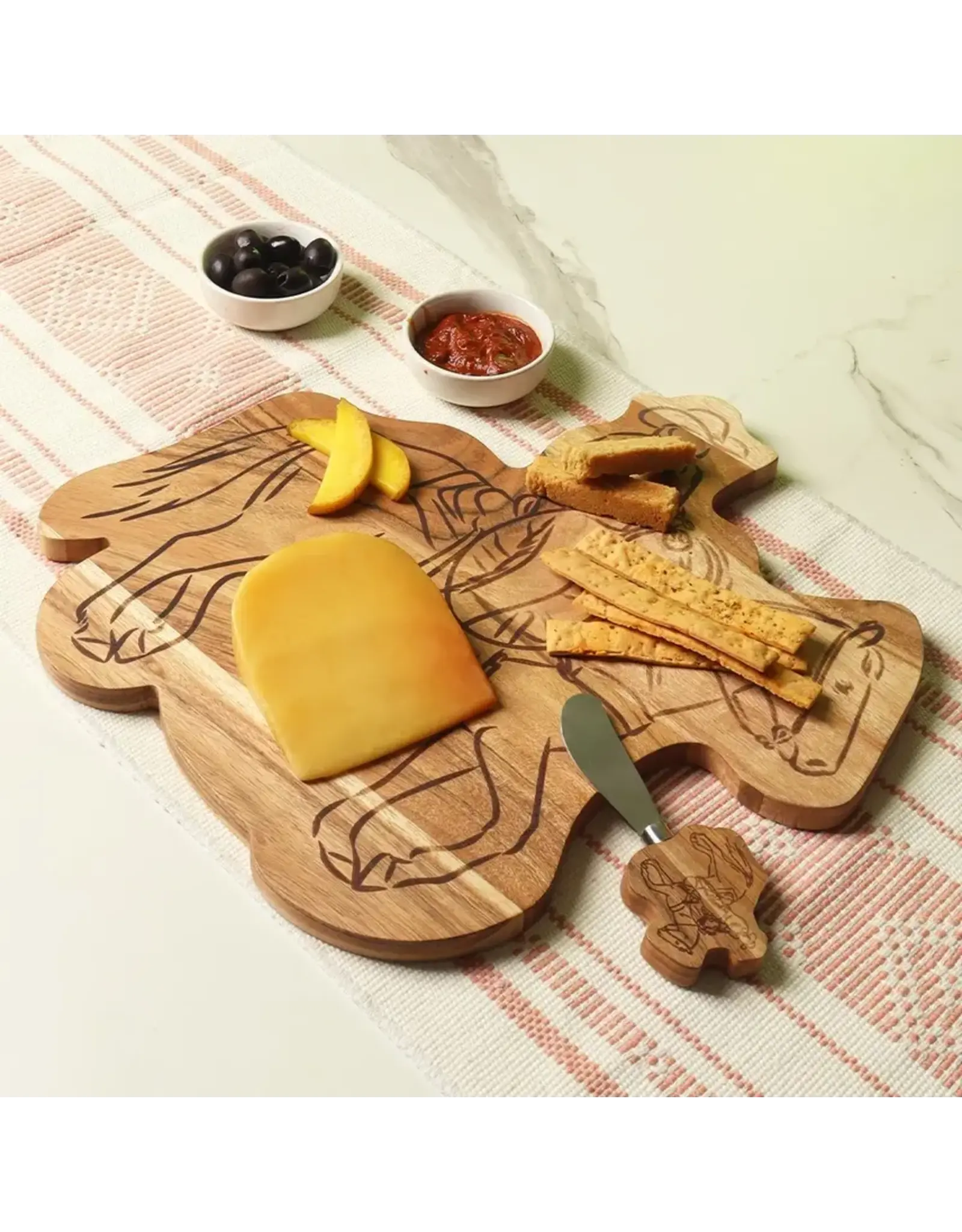 Cowboy Wood Board with Spreader