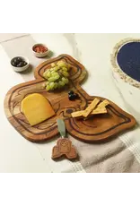 Pig Face Shaped Wood Board with Spreader Pig Face Shaped Wood Board with Spreader