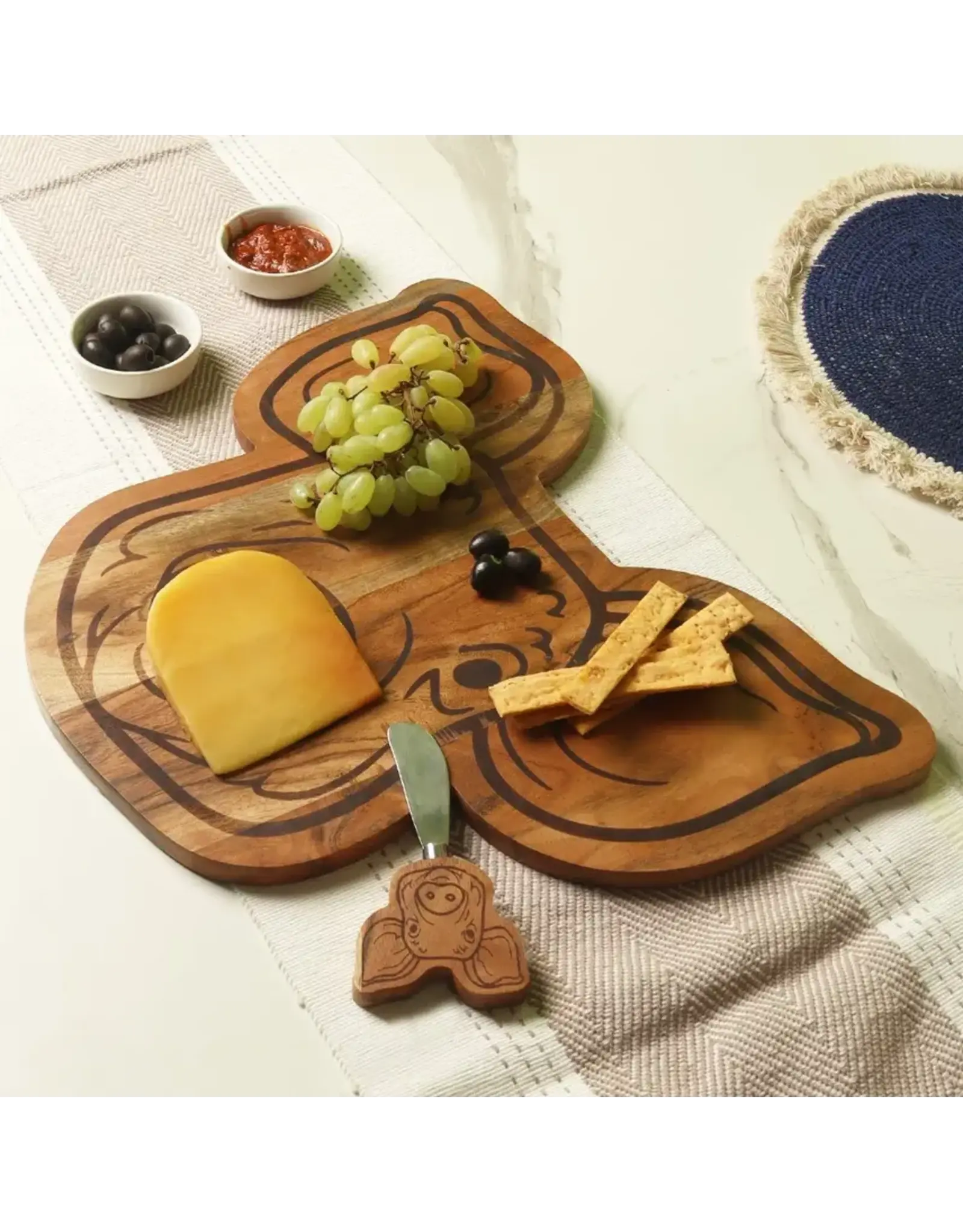 Pig Face Shaped Wood Board with Spreader