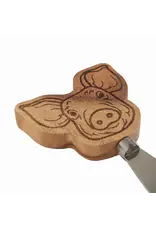 Pig Face Shaped Wood Board with Spreader Pig Face Shaped Wood Board with Spreader