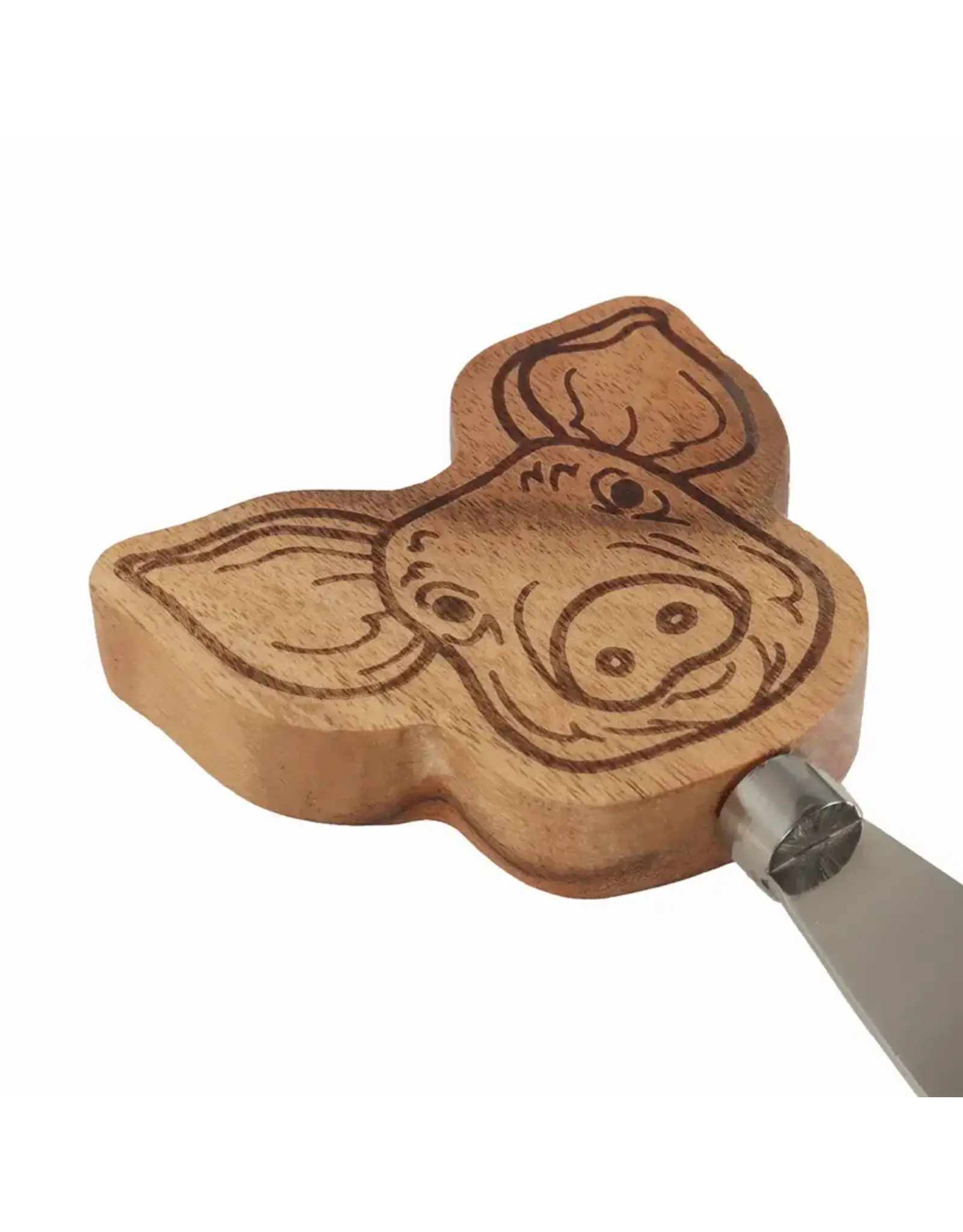 Pig Face Shaped Wood Board with Spreader
