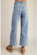 Reba Stud Detailing Washed Denim Jeans