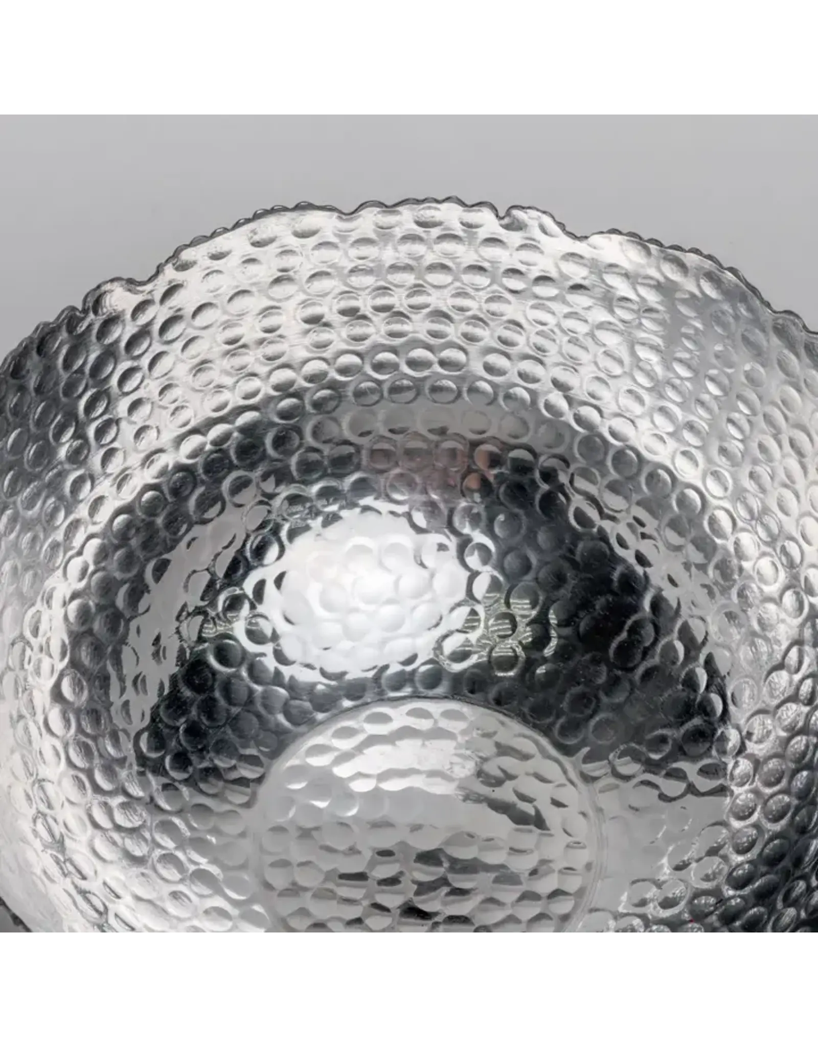 Silver Hammered Cut Edge 8" Bowl