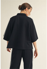 Hannah Half Sleeve Polo Sweatshirt