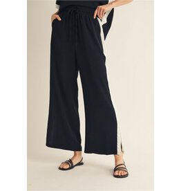 Pepita Loose Fits Black White Pants