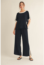 Pepita Loose Fits Black White Pants