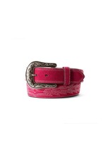 Ariat Ariat Women's Embroidered Western Leather Belt Pink Ariat Ariat Women's Embroidered Western Leather Belt Pink
