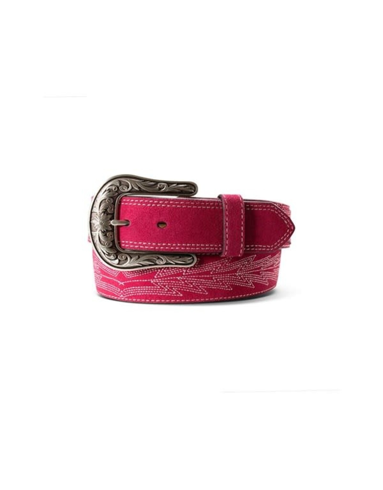 Ariat Ariat Women's Embroidered Western Leather Belt Pink