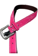 Ariat Ariat Women's Embroidered Western Leather Belt Pink Ariat Ariat Women's Embroidered Western Leather Belt Pink