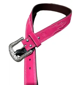 Ariat Ariat Women's Embroidered Western Leather Belt Pink