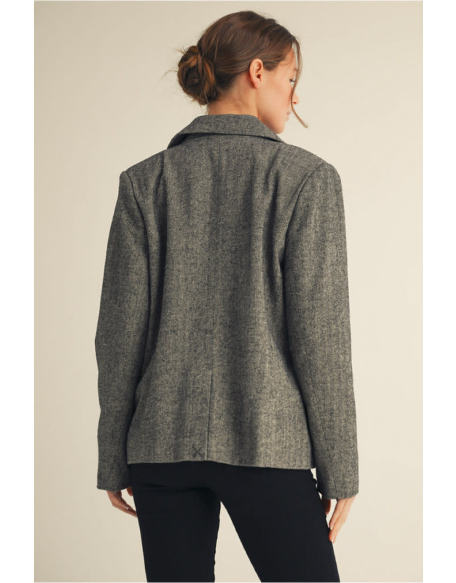 Nelia Button Down Herringbone Jacket