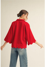 Eviana Scallop Edge Top Eviana Scallop Edge Top