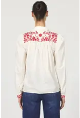 Dear John Denim Dear John Nasrin Novelty Shirt Whitecap Gray with Embroidery