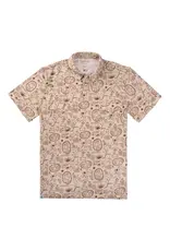 Sendero Cantina Pique Polo Yee Haw Print