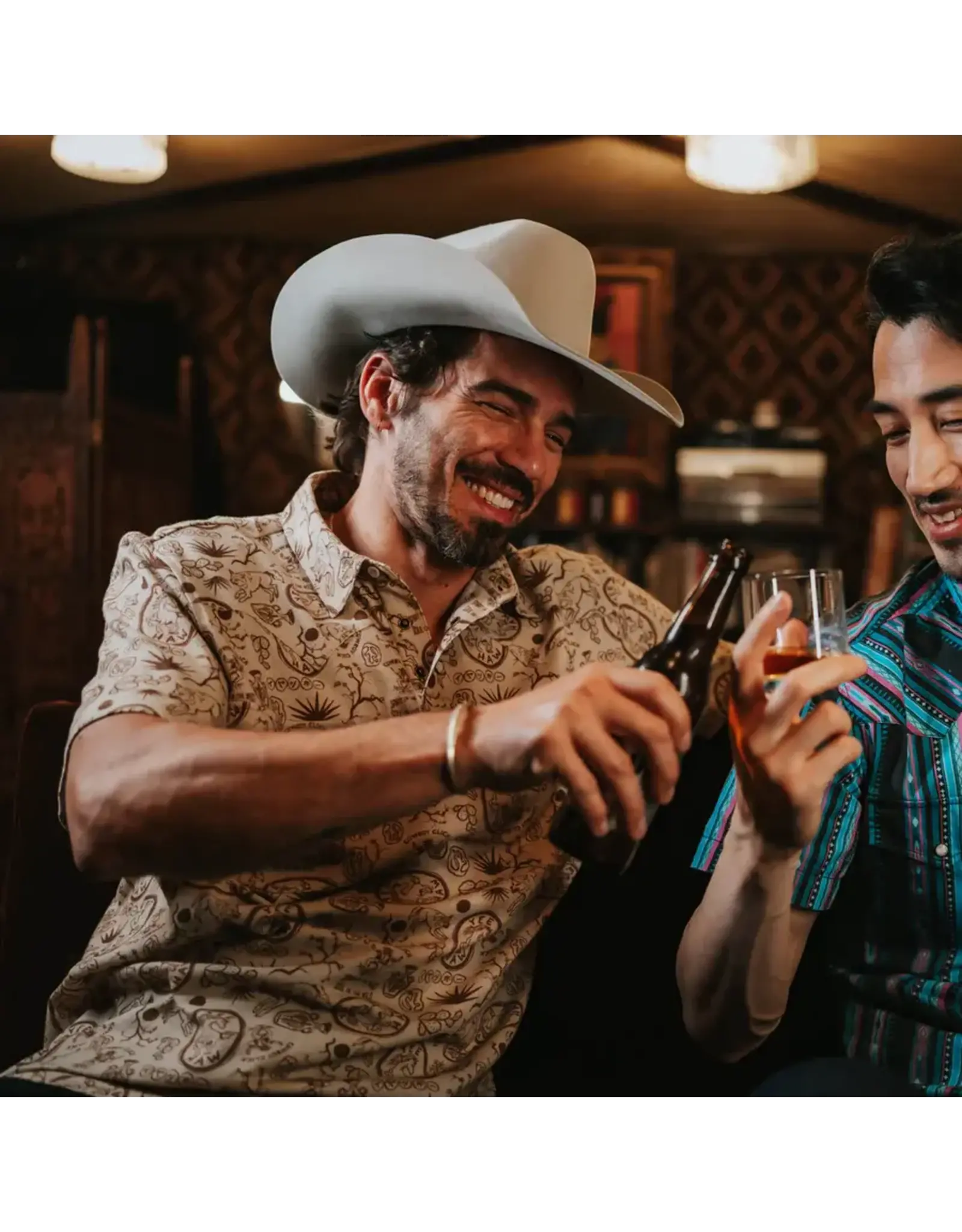 Sendero Cantina Pique Polo Yee Haw Print