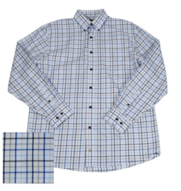 Mens Classic Fit Twill Windowpane Shirt