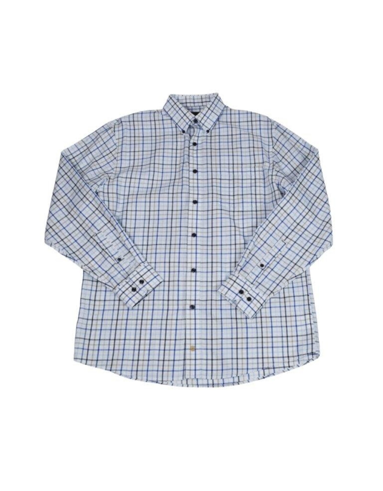 Mens Classic Fit Twill Windowpane Shirt