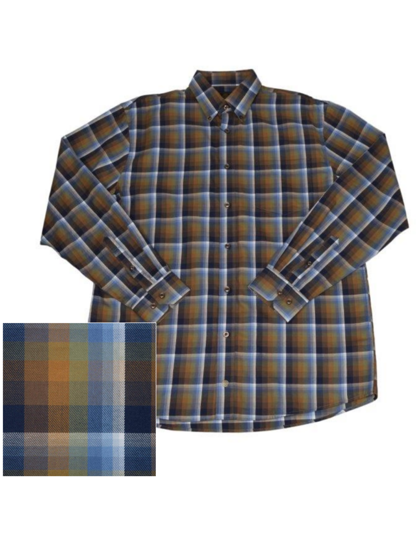 Mens Classic Fit Plaid Long Sleeve Shirt