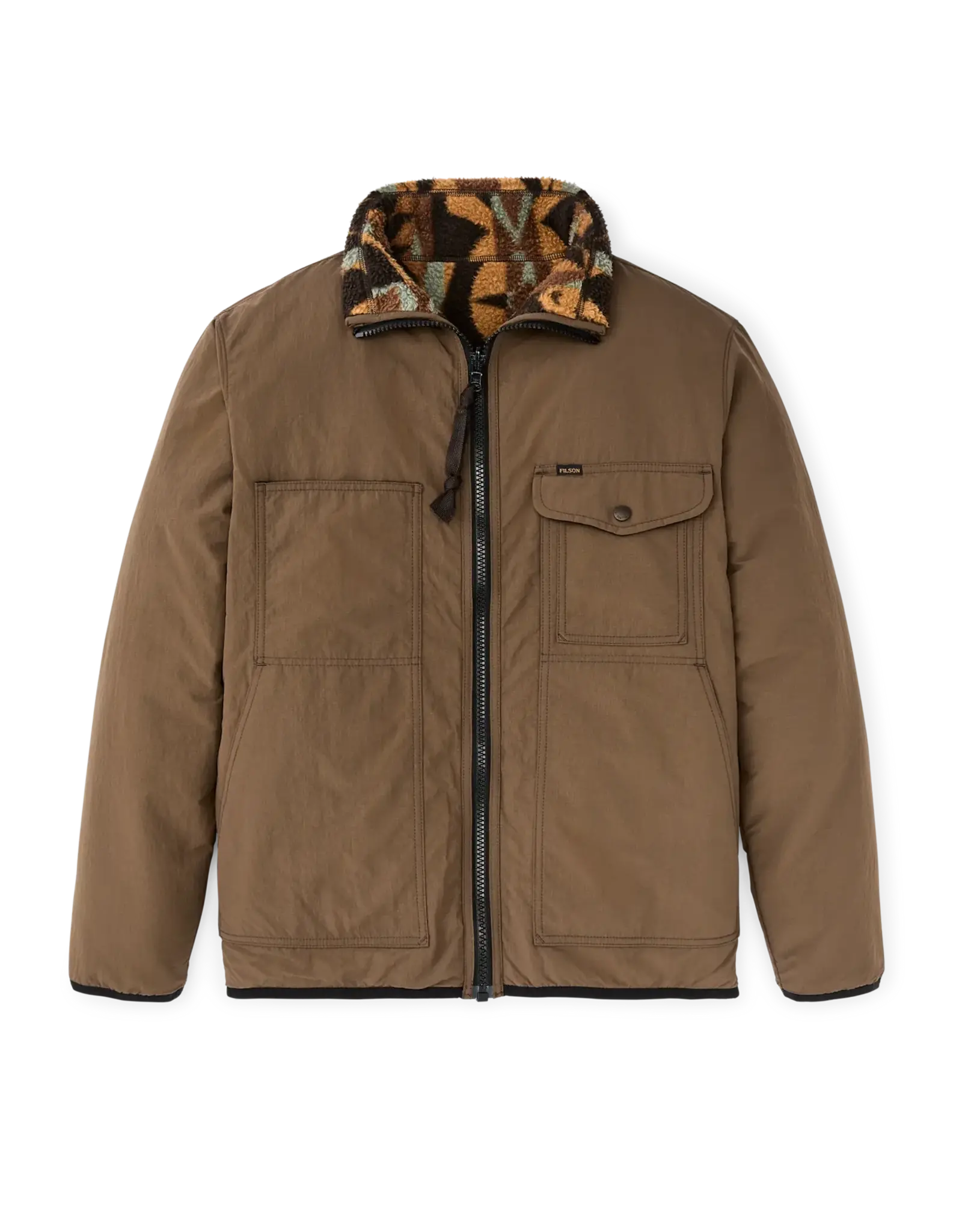 Filson FIlson Reversible Pile Fleece Jacket Brown Print