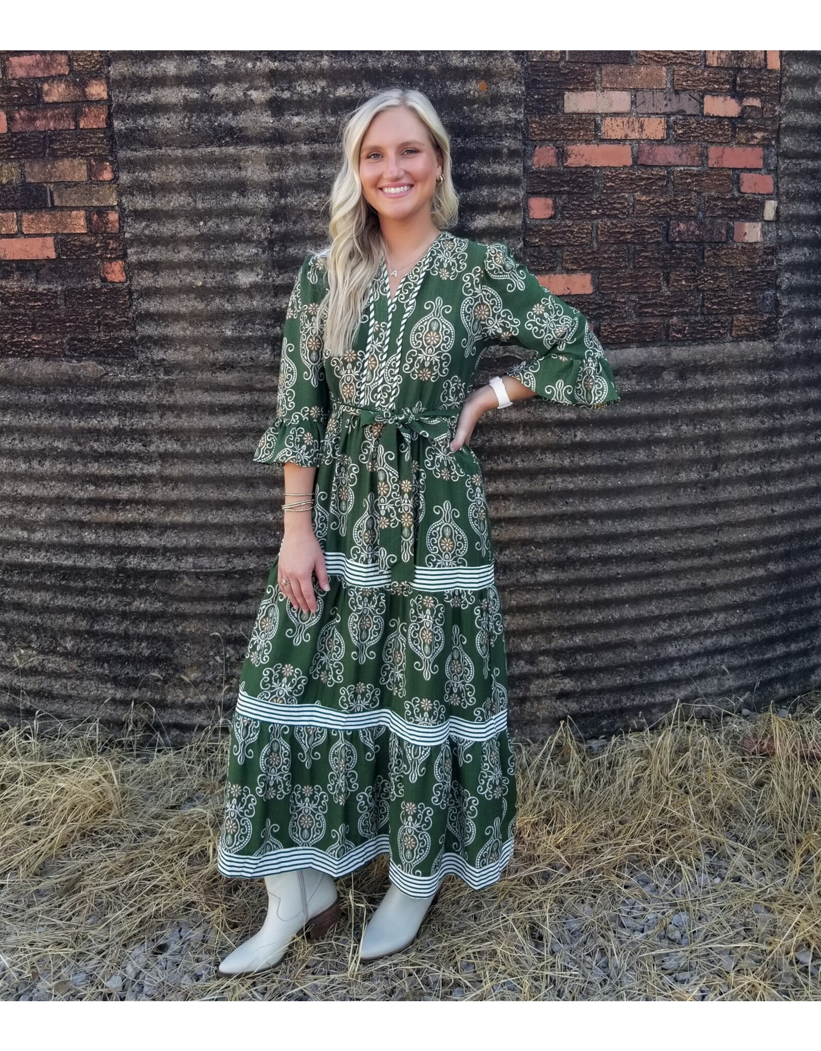 Elana Print Tiered Maxi Dress