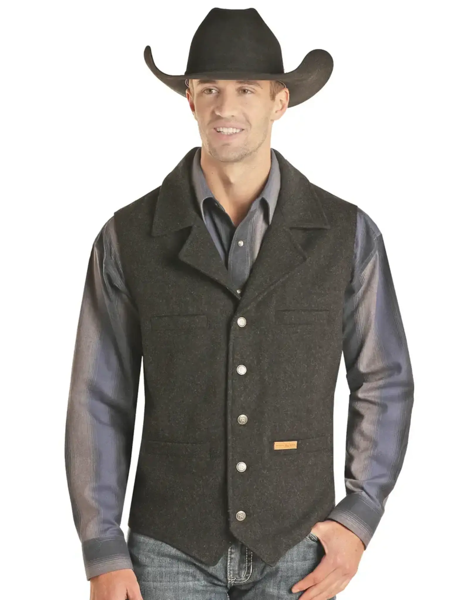 Panhandle Solid Montana Vest Tall Black