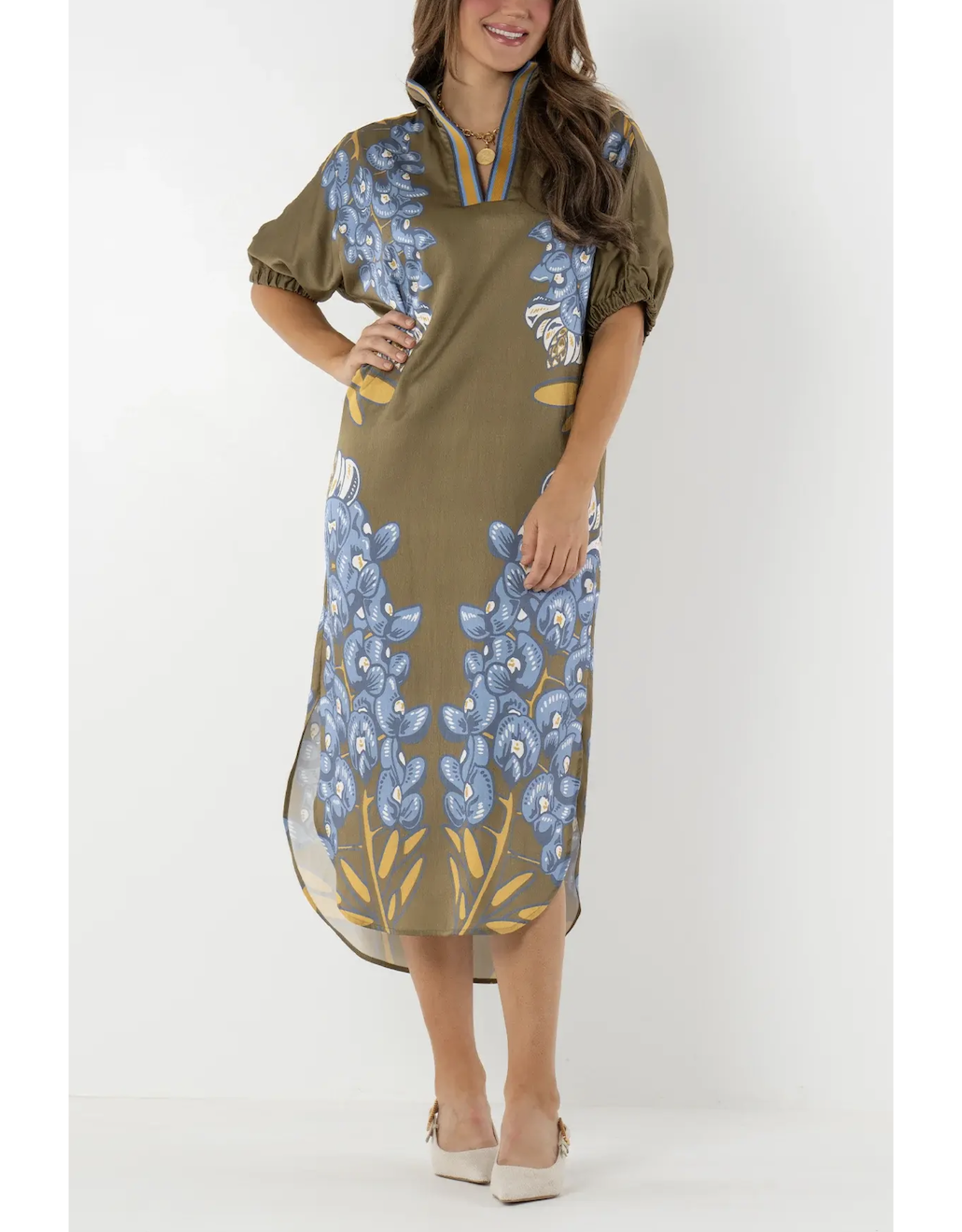 Emily McCarthy Poppy Caftan - Bluebonnet