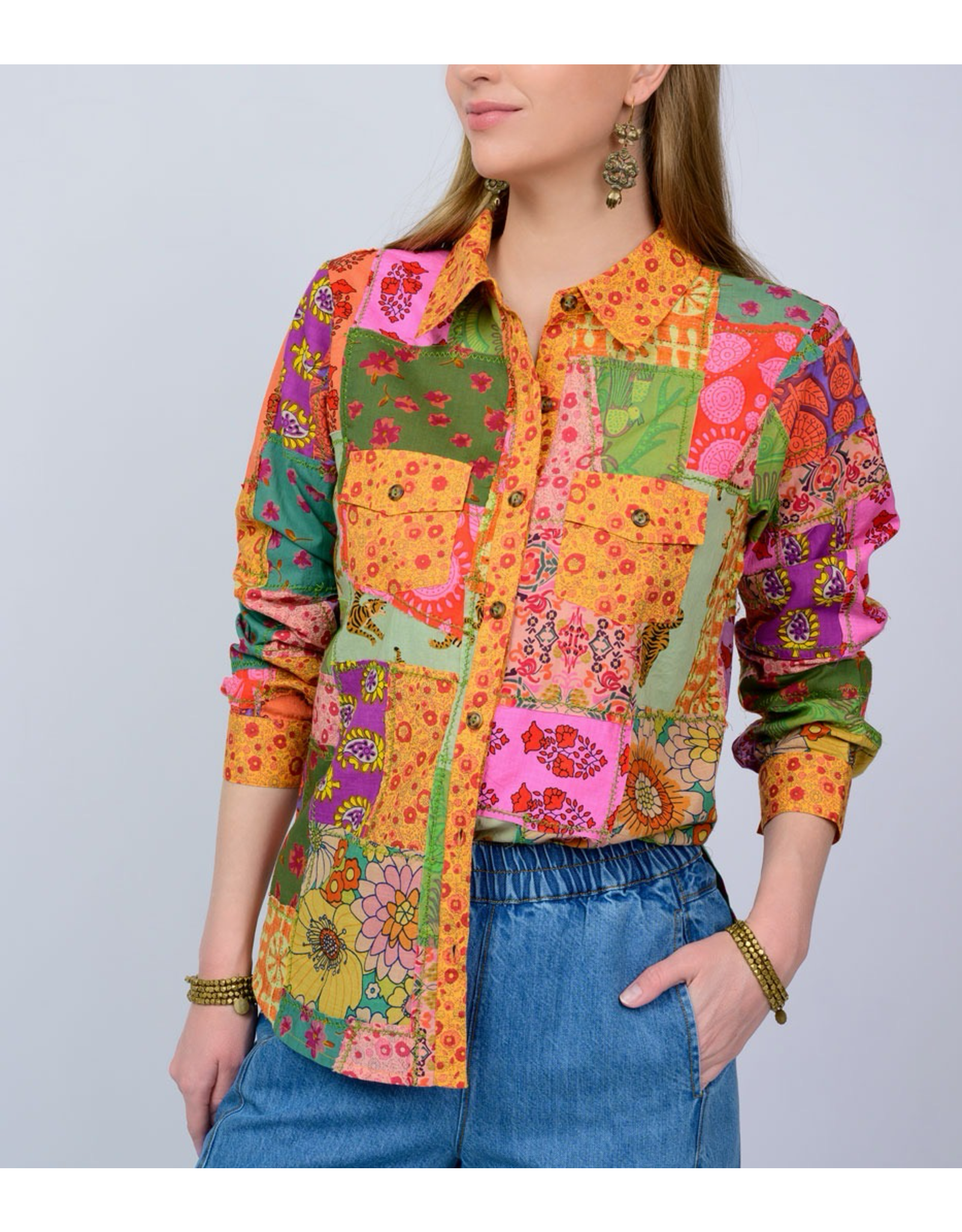 Ivy Jane Ivy Jane Patchwork Camp Shirt Multi