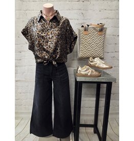 Malou Metallic Animal Print Top