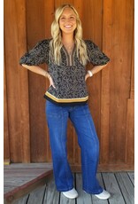 Lexie Puff Sleeve Woven Printed Top