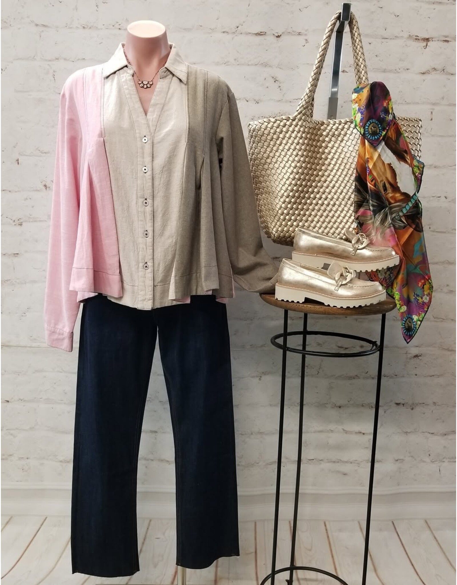 Carol Color Block Swing Shirt