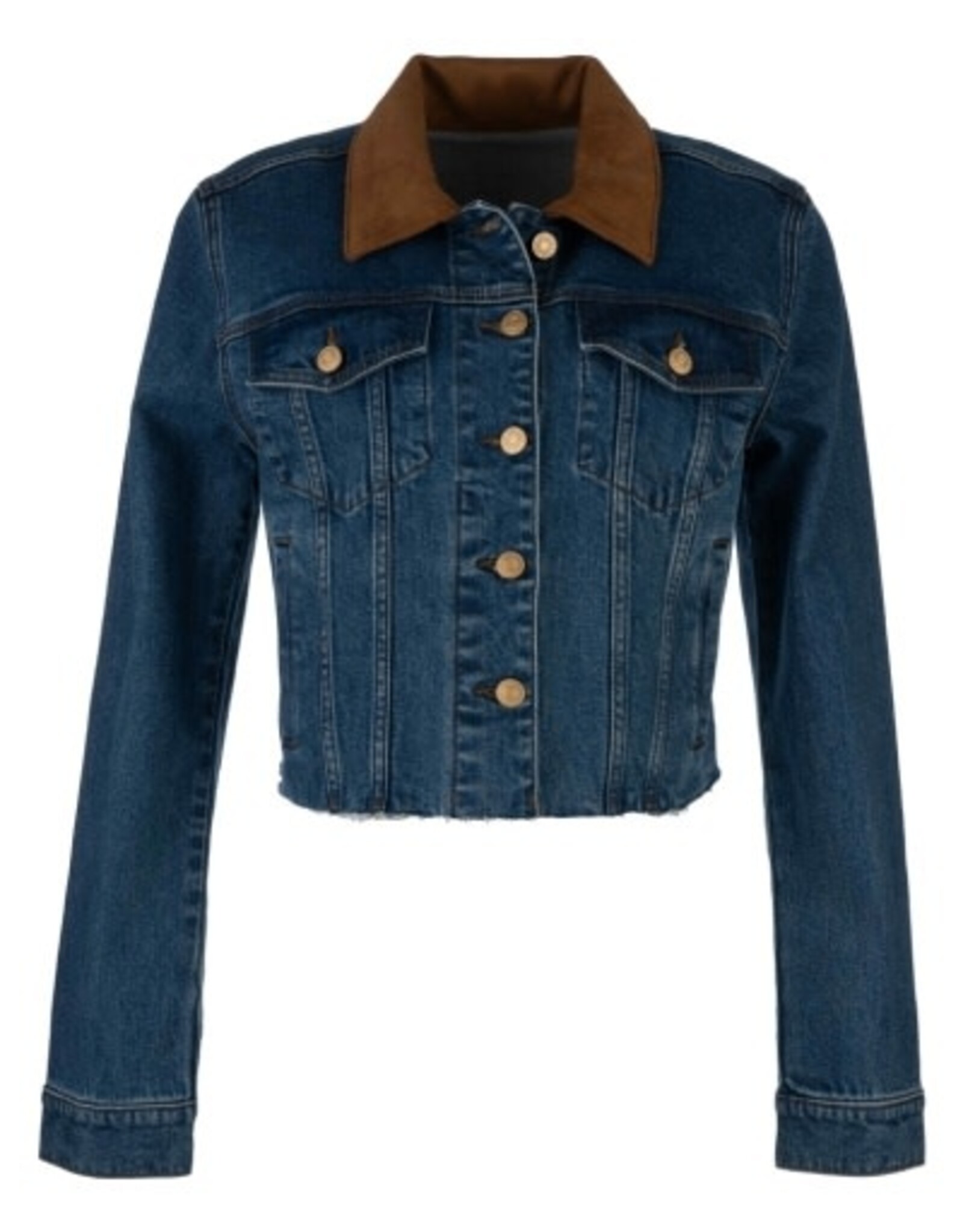 Kut from the Kloth / STS Blue KUT Kerry Cropped Jacket Contrast Collar - Affined