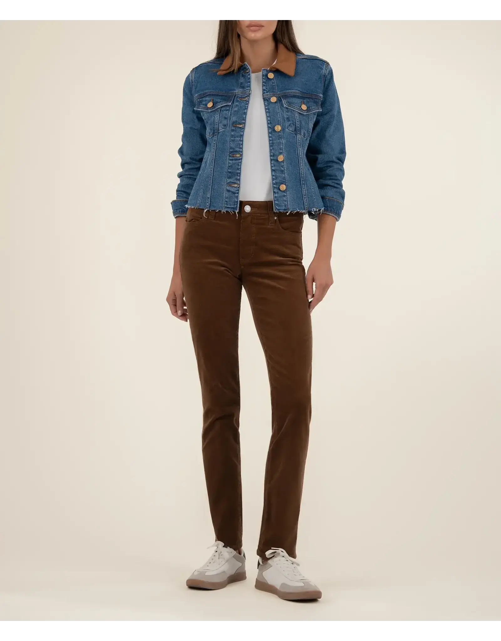 Kut from the Kloth / STS Blue KUT Kerry Cropped Jacket Contrast Collar - Affined