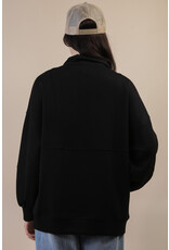 Bellah Half Zip Up Casual Comfy Knit Top