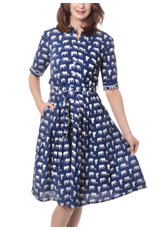 Dizzy Lizzie Mrs. Maisel Dress with Baby Elephants Dizzy Lizzie Mrs. Maisel Dress with Baby Elephants