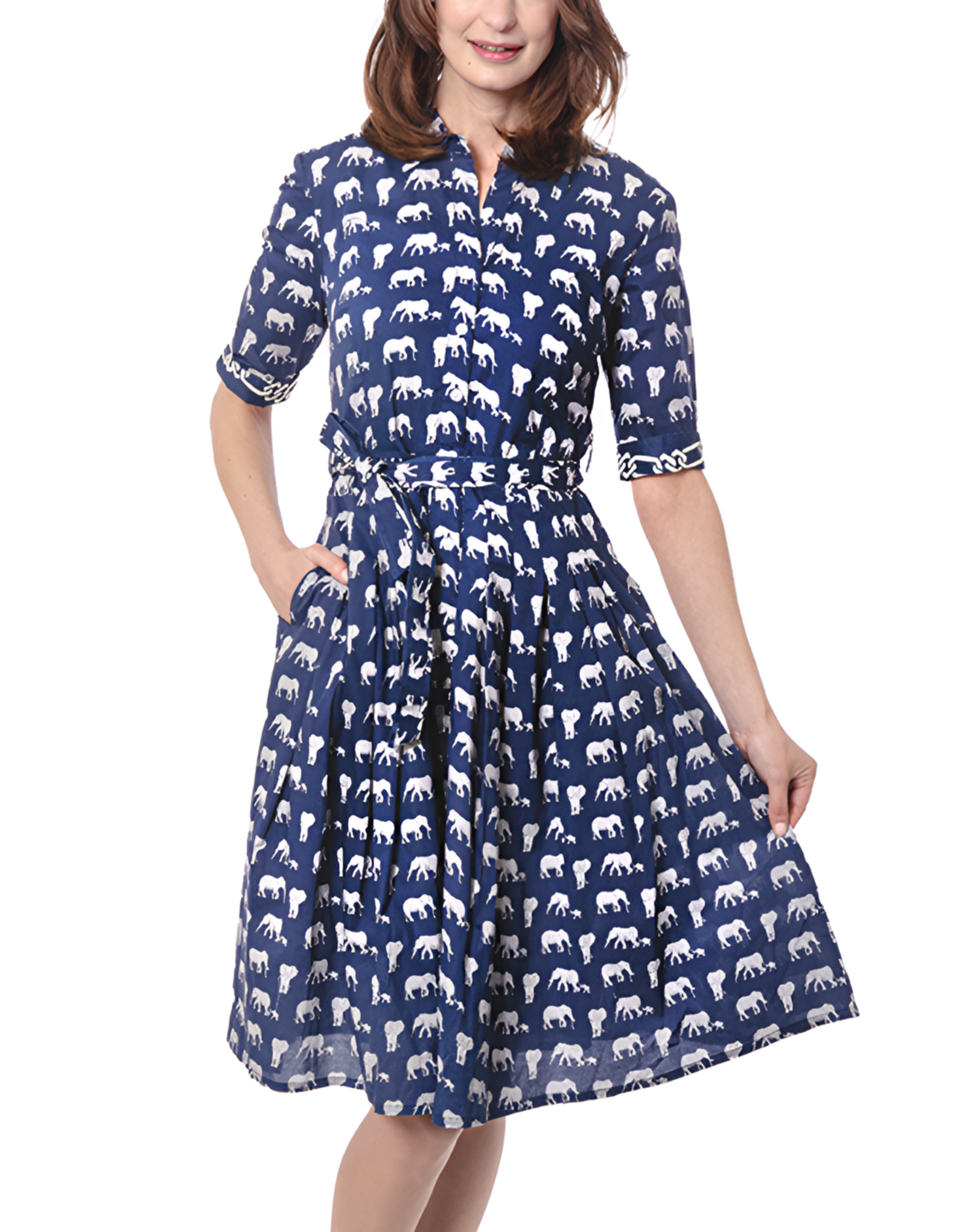 Dizzy Lizzie Mrs. Maisel Dress with Baby Elephants