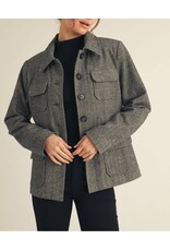 Nelia Button Down Herringbone Jacket
