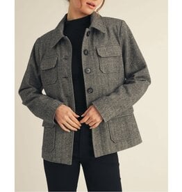 Nelia Button Down Herringbone Jacket