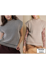 Belinda Two Tone Ribbed Knit Sweater