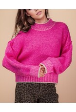 Ollie Pink Oversized Mock Neck Sweater