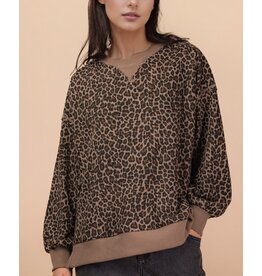 Cocoa Leopard Knit Casual Top