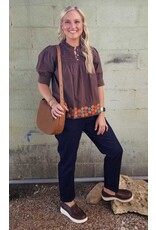 Ivy Jane Ivy Jane Hem of Flowers Top Brown
