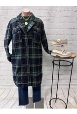 Tribal Tribal Boucle Plaid Jacket with Notch Collar