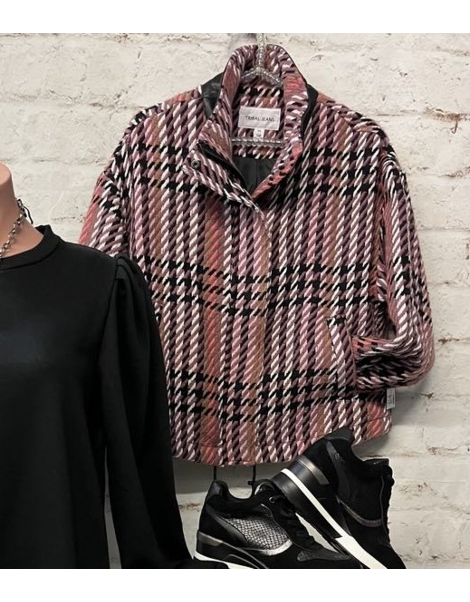 Tribal Tribal Yarn Dye Jacket with Waist Drawcord