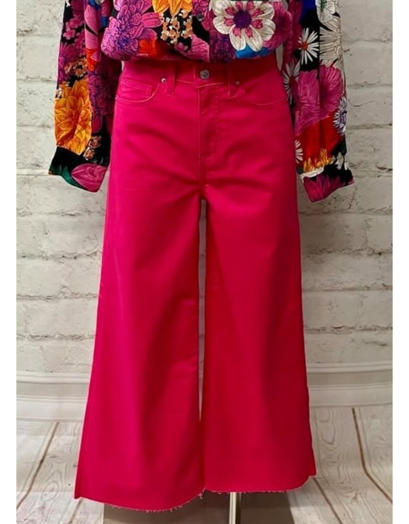 Arie High Rise Crop Colored Jeans