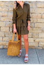 Dark Green Long Sleeve Dress