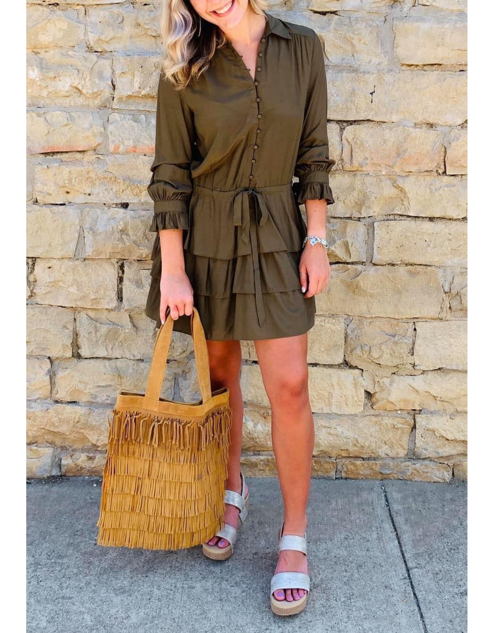 Dark Green Long Sleeve Dress