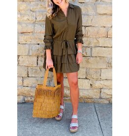 Dark Green Long Sleeve Dress