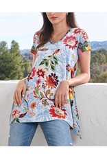 Johnny Was Johnny Was Rainbow Floral Drape Tunic Johnny Was Johnny Was Rainbow Floral Drape Tunic