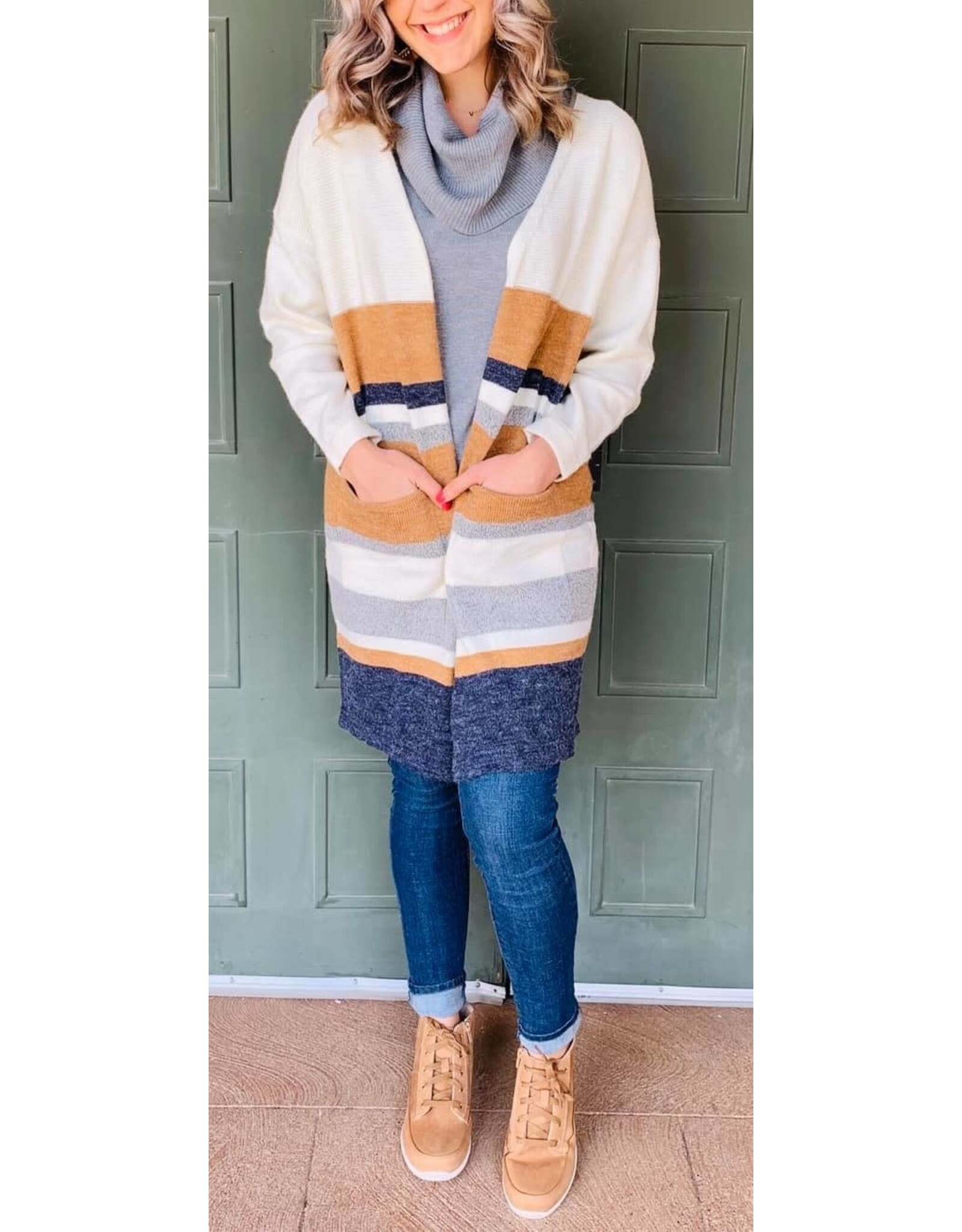 Striped Knit Cardigan