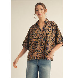 Natalia Leopard Loose Fit Top